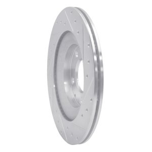 Mazda RX-8 Brake Rotor (1) - Rear Left - R1 Concepts - Drilled & Slotted - Silver - `04-`11